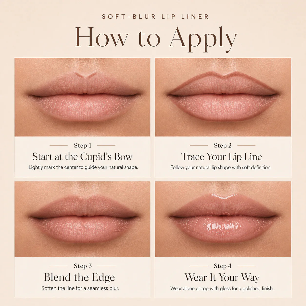 LOVILDS soft fuller looking lips steps